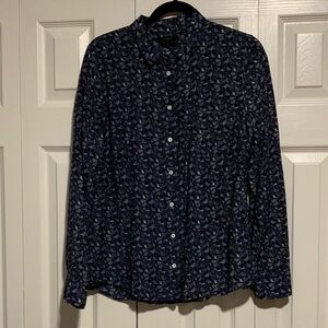 J. Crew Women's Navy Button Down Shirt Size 12